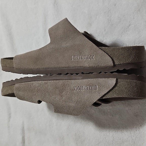Birkenstock Arizona Sandels Suede Leather - Taupe Size 40 - Picture 11 of 16